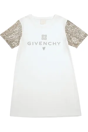 Givenchy Cotton Dress W/ Sequined Sleeves