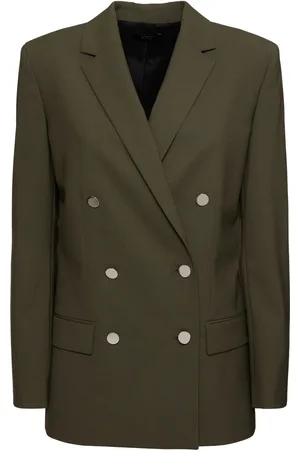 THEORY Boxy Double Breast Wool Blend Blazer