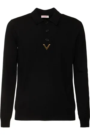 VALENTINO V Detail Wool Polo
