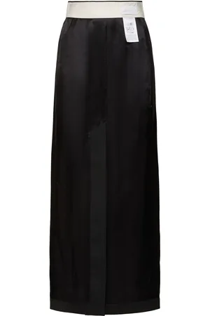 Maison Margiela Viscose Satin Long Skirt