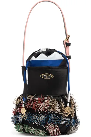 Puccini Mini Pucinella Embroidered Satin Bag