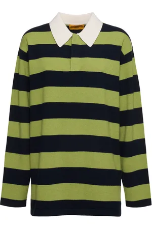 Guest In Residence Striped Cashmere Polo Shirt
