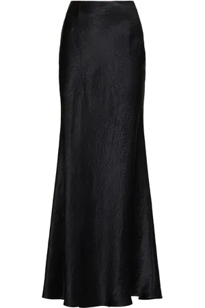 Nanushka Harlow Crinkled Satin Long Skirt