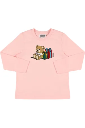 Moschino Printed Cotton Jersey Longsleeve T-shirt