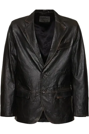 GIORGIO BRATO Bleached Leather Blazer