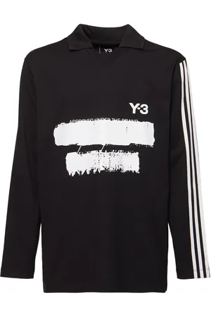 Y-3 Gfx Logo Long Sleeve Cotton T-shirt