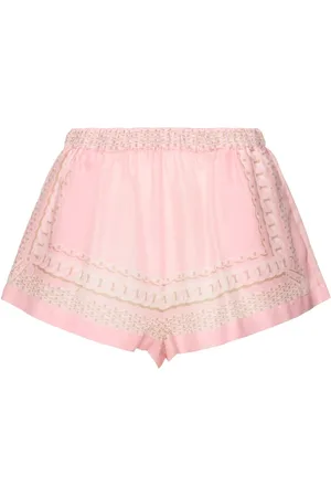 VERSACE Foulard Print Silk Blend Voile Shorts