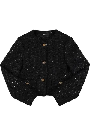 VERSACE Wool Blend Tweed Jacket