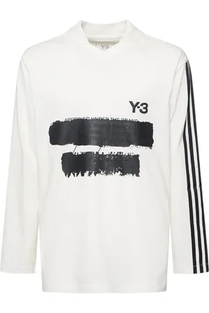 Y-3 Gfx Logo Long Sleeve Cotton T-shirt