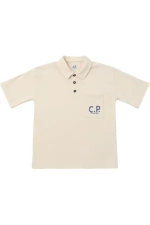 C.P. Company Printed Logo Cotton Jersey Polo T-shirt