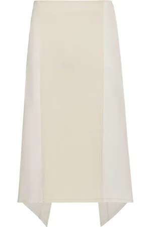 J.W.Anderson Layered Denim & Twill Midi Skirt