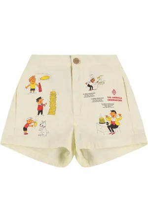The Animals Observatory Printed Cotton Twill Shorts