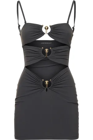 CHRISTOPHER ESBER Pierced Orbit Cut Out Lycra Mini Dress