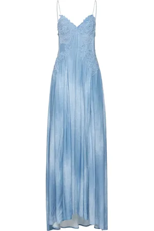 ERMANNO SCERVINO Embroidered Satin Maxi Dress