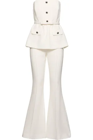 Self-Portrait Stretch Crepe Jumpsuit