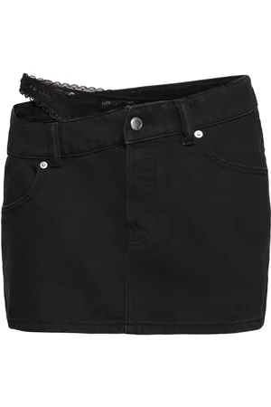 Alexander Wang Denim Mini Skirt W/ Underwear Detail