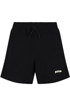 Msgm Printed Cotton Sweat Shorts