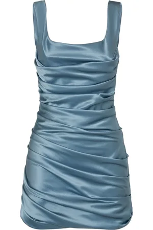 GIUSEPPE DI MORABITO Silk Satin Draped Mini Dress