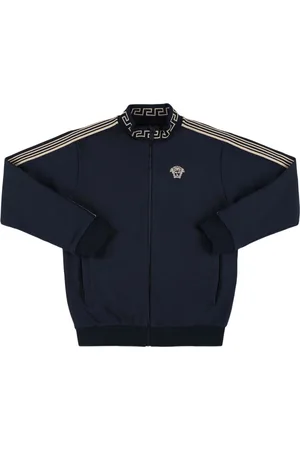 VERSACE Embroidered Cotton Zipped Sweatshirt