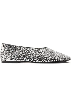 Proenza Schouler 10mm Glove Crystal Ballerina Flats