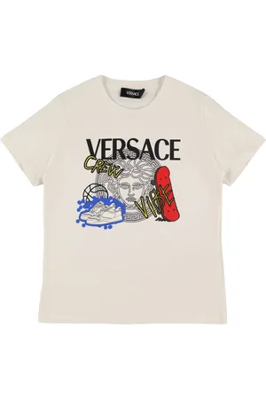 VERSACE Printed Cotton Jersey T-shirt