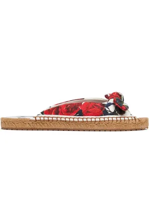 Dolce & Gabbana 5mm Textile & Rope Flat Espadrilles