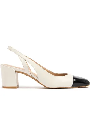 Stuart Weitzman 50mm Sleek Leather Slingback Heels