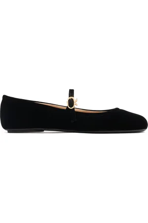 Gianvito Rossi 5mm Carla Velvet Ballerinas
