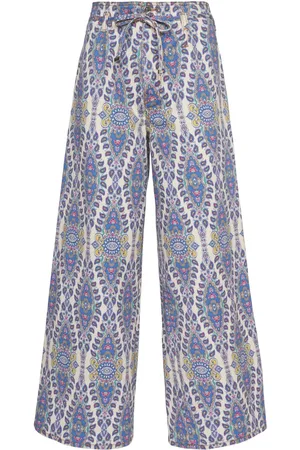 Etro Printed Denim Wide Jeans