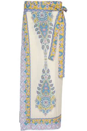 Etro Printed Long Sarong Skirt