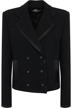 Dolce & Gabbana Wool Crepe Double Breasted Jacket