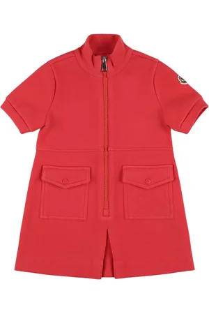 Moncler Cotton Blend Piquet Zip-up Dress