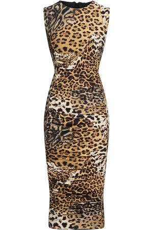 Roberto Cavalli Printed Lycra Midi Dress