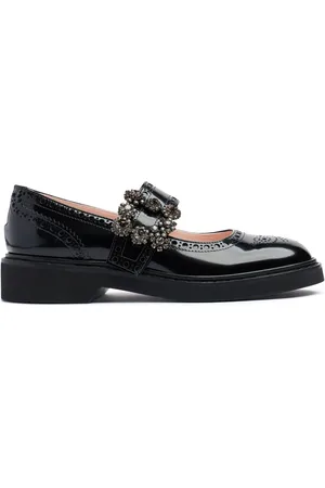 Roger Vivier 30mm Viv Rangers Flower Leather Loafers