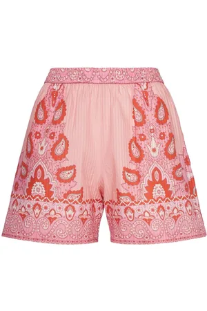 Etro Printed Cotton & Silk Shorts