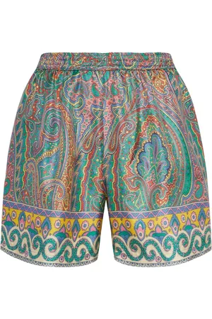 Etro Printed Silk Shorts