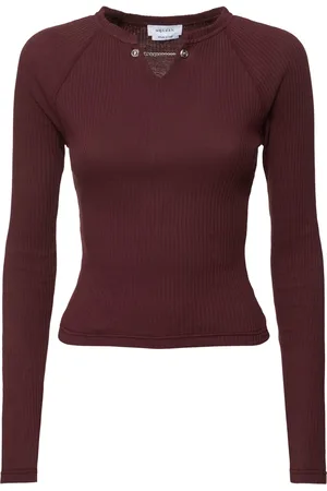 Alexander McQueen Cotton Jersey Long Sleeved Top