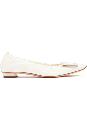 Roger Vivier 25mm Belle Vivier Leather Ballerinas