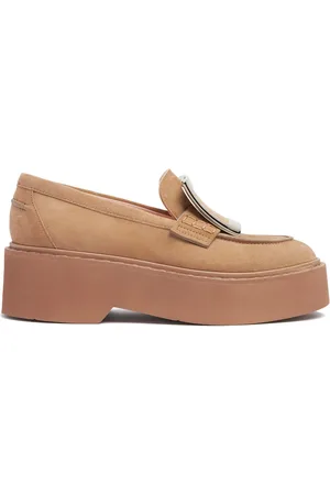 Roger Vivier 50mm Viv Rangers High Suede Loafers