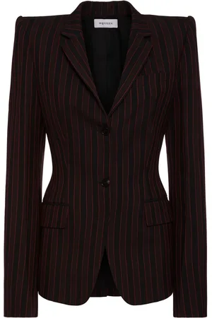 Alexander McQueen Pinstriped Wool Blazer