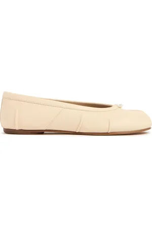 Maison Margiela 10mm Tabi Leather Ballerina Flats