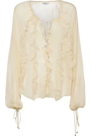 BLUMARINE Ruffled Silk Georgette Shirt