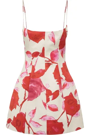 BLUMARINE Printed Satin Mini Dress