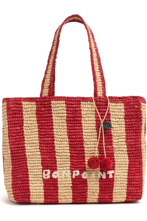BONPOINT Raffia Tote Bag W/logo