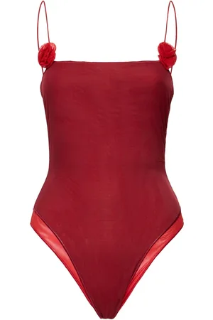 Oseree Rose Mesh One Piece Swimwear