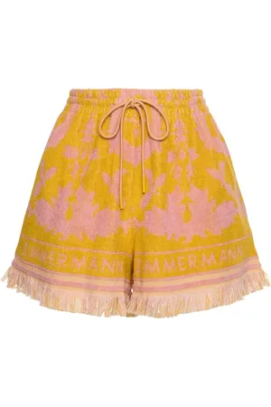 ZIMMERMANN Wylie French Terry Cotton Shorts
