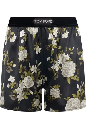 Tom Ford Floral Print Stretch Silk Satin Shorts