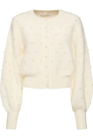 ZIMMERMANN Crush Beaded Alpaca Blend Cardigan