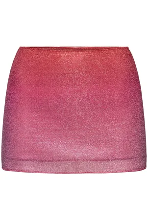 Oseree Lumiere Shade Lurex Mini Skirt