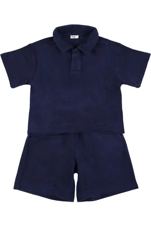 Il gufo Cotton Terry Polo Shirt & Shorts